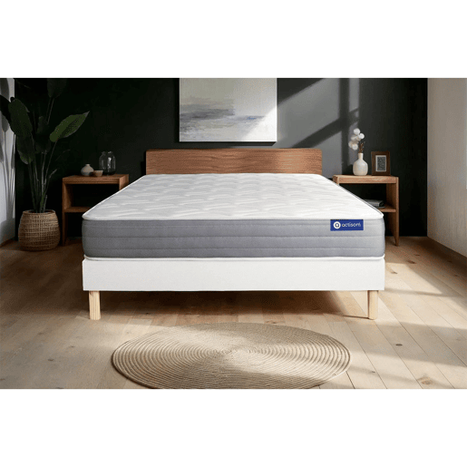 Conjunto de Estrado Branco + Colchão ACTISOM Actiflex Dream (180x200 cm - molas ensacadas y Viscoelástica- Altura: 22 cm) Conjunto de Estrado Branco + Colchão ACTISOM Actiflex Dream (180x200 cm - molas ensacadas y Viscoelástica- Altura: 22 cm)