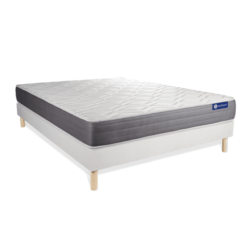 Conjunto de Estrado Branco + Colchão ACTISOM Actiflex Dream (180x200 cm - molas ensacadas y Viscoelástica- Altura: 22 cm) Conjunto de Estrado Branco + Colchão ACTISOM Actiflex Dream (180x200 cm - molas ensacadas y Viscoelástica- Altura: 22 cm)