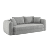 Sofá-cama em tecido bouclé, 3 lugares, Sweeetch, Cinza Claro, 243x112x83 cm