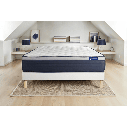 Conjunto de Estrado Branco + Colchão ACTISOM Actimemo Max (140x200 cm - Espuma Viscoelástica- Altura: 26 cm) Conjunto de Estrado Branco + Colchão ACTISOM Actimemo Max (140x200 cm - Espuma Viscoelástica- Altura: 26 cm)
