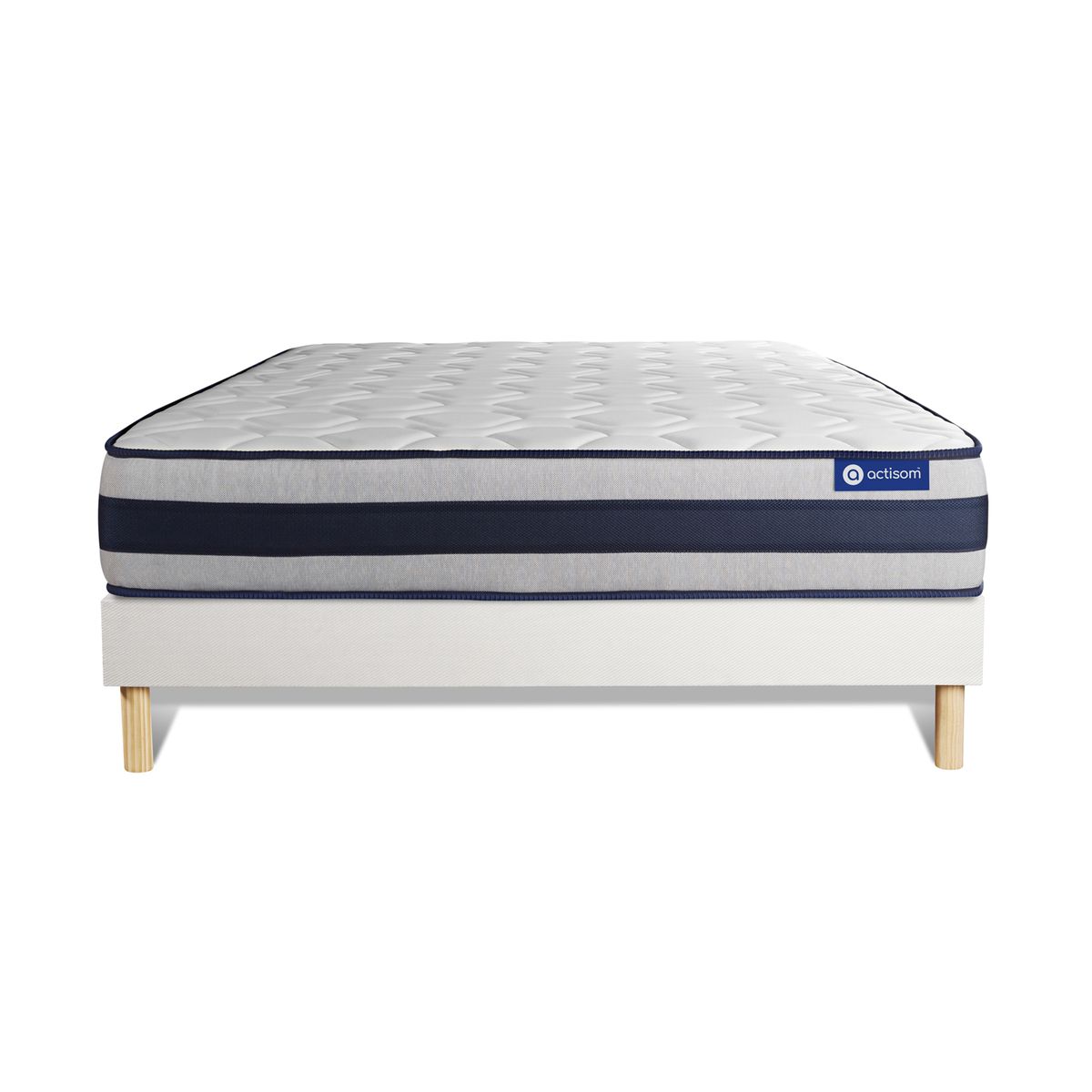 Pack colchón actiflex ergo 180x200cm + somier multiláminas, muelles ensacados y espuma viscoelástica, 3 zonas de confort, fabricado en portugal