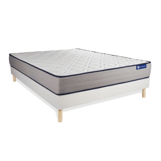 Conjunto de Estrado Branco + Colchão ACTISOM Actiflex Form (140x190 cm - molas ensacadas y Viscoelástica- Altura: 22 cm) Conjunto de Estrado Branco + Colchão ACTISOM Actiflex Form (140x190 cm - molas ensacadas y Viscoelástica- Altura: 22 cm)