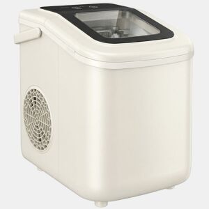 HOMCOM Máquina de Gelo Máquina de Cubos de Gelo Autolimpante 12 kg24h 9 Cubos Prontos em 7 Minutos 2 Tamanhos de Gelo Depósito de 1,2L para Casa Cozinha Escritório Bar Bege