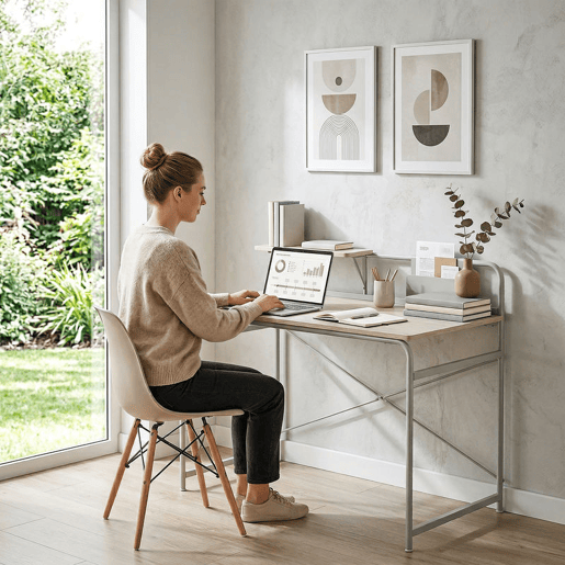 HOMCOM Secretária Mesa de Secretária Moderna com Prateleira e Estrutura Metálica Fácil Montagem para Escritório em Casa Quarto Espaços Pequenos 98x48x88,5 cm Carvalho HOMCOM Secretária Mesa de Secretária Moderna com Prateleira e Estrutura Metálica Fácil Montagem para Escritório em Casa Quarto Espaços Pequenos 98x48x88,5 cm Carvalho