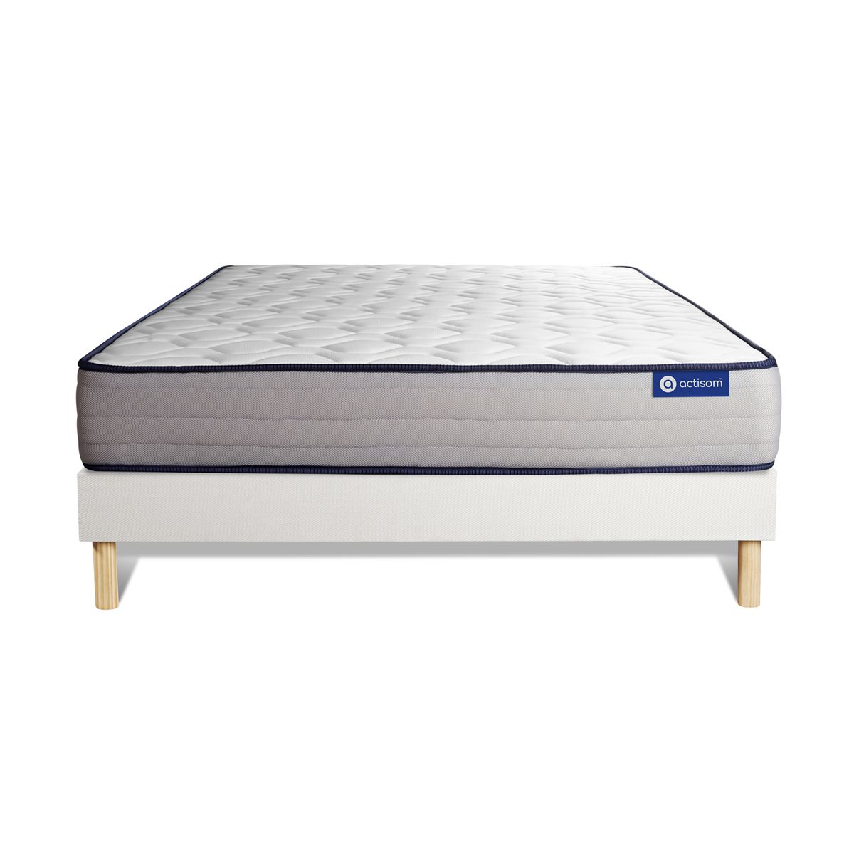 Pack colchón actiflex form 135x190cm + somier multiláminas, muelles ensacados y espuma viscoelástica, 3 zonas de confort