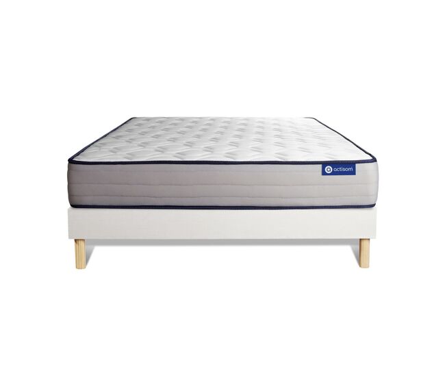Pack colchón actiflex form 135x190cm + somier multiláminas, muelles ensacados y espuma viscoelástica, 3 zonas de confort