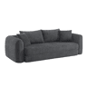 Sofá-cama em tecido bouclé, 3 lugares, Sweeetch, Cinza escuro, 243x112x83 cm