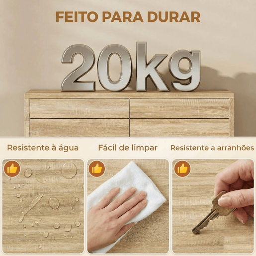HOMCOM Móvel de Casa de Banho com Prateleira Ajustável, Portas de Ripas e Abertura por Pressão, para Lavatório com Pedestal ou de Parede, 60x30x60 cm, Natural