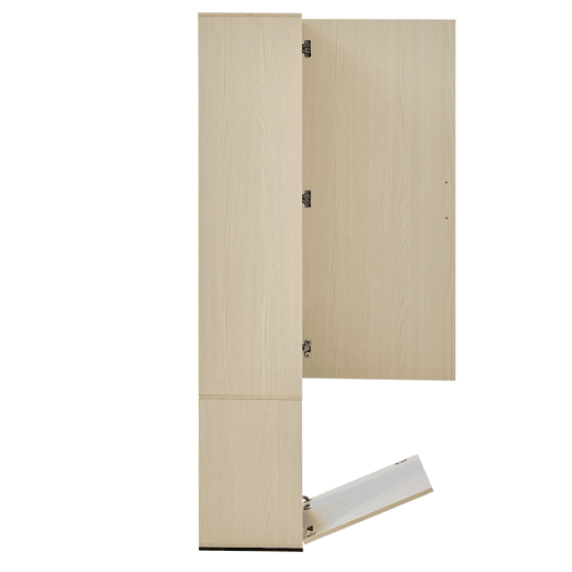 Schmaler - Roupeiro com espelho e barra extensível - roupeiro moderno e economizador de espaço para a entrada, quarto e apartamento - madeira Schmaler - Roupeiro com espelho e barra extensível - roupeiro moderno e economizador de espaço para a entrada, quarto e apartamento - madeira