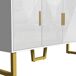 Aparador Moderno de Lujo con 4 Puertas y Patas Metálicas Aparador Moderno de Lujo con 4 Puertas y Patas Metálicas Blanco