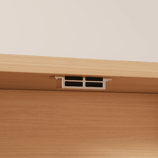 MEUBLES COSY Secretária Giratória com Estante Alta Mesa de Computador com Armário de Portas de Acrílico e Gaveta para Escritório 110x55x180cm Cor Branco e Natural