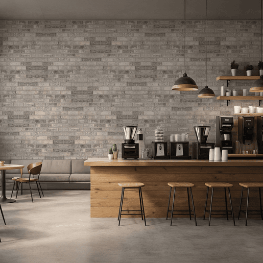 Conjunto de 10 Painéis (Superfície de 5 m²) de Parede Decorativos Efeito 3D Tijolo Branco Envelhecido em EPS - Acabamento Efeito Tijolo Conjunto de 10 Painéis (Superfície de 5 m²) de Parede Decorativos Efeito 3D Tijolo Branco Envelhecido em EPS - Acabamento Efeito Tijolo