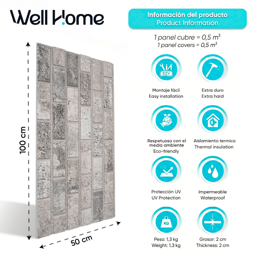 Conjunto de 10 Painéis (Superfície de 5 m²) de Parede Decorativos Efeito 3D Tijolo Branco Envelhecido em EPS - Acabamento Efeito Tijolo Conjunto de 10 Painéis (Superfície de 5 m²) de Parede Decorativos Efeito 3D Tijolo Branco Envelhecido em EPS - Acabamento Efeito Tijolo