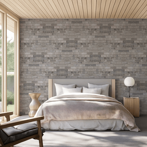 Conjunto de 10 Painéis (Superfície de 5 m²) de Parede Decorativos Efeito 3D Tijolo Branco Envelhecido em EPS - Acabamento Efeito Tijolo Conjunto de 10 Painéis (Superfície de 5 m²) de Parede Decorativos Efeito 3D Tijolo Branco Envelhecido em EPS - Acabamento Efeito Tijolo