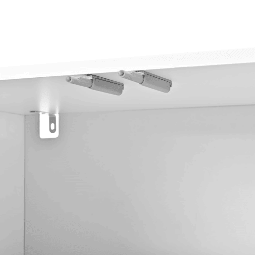 Aparador moderno sem medidas - portas onduladas em 3D sem puxadores, arrumação para a sala de estar e o hall de entrada, PB e MDF, pés metálicos - branco Aparador moderno sem medidas - portas onduladas em 3D sem puxadores, arrumação para a sala de estar e o hall de entrada, PB e MDF, pés metálicos - branco