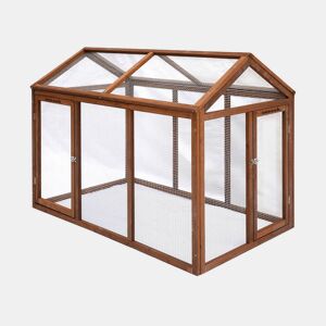 Recinta para galinhero em madeira para 6 galinhas Madeira - 140x85.5x106 cm