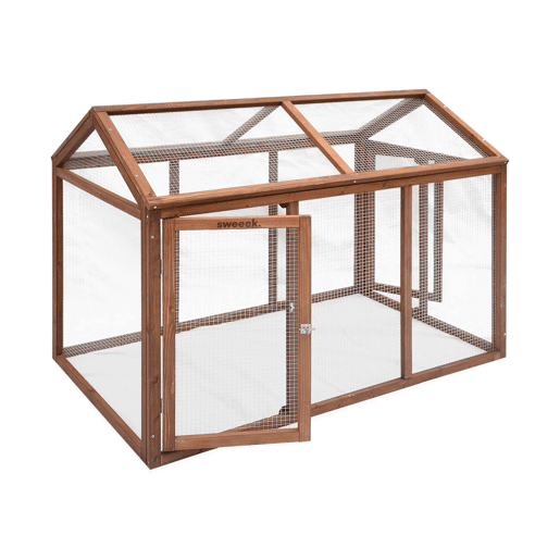 Recinta para galinhero em madeira para 6 galinhas Madeira - 140x85.5x106 cm