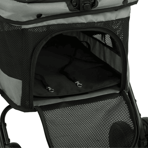 PawHut Carrinho Dobrável para Cães até 10 kg, Carrinho de 4 Rodas EVA para Cães Pequenos e Gatos, Rodas Giratórias e Travão, Janelas em Rede, Almofada Removível, Tabuleiro e Suporte para Copos, Leve, Cinzento PawHut Carrinho Dobrável para Cães até 10 kg, Carrinho de 4 Rodas EVA para Cães Pequenos e Gatos, Rodas Giratórias e Travão, Janelas em Rede, Almofada Removível, Tabuleiro e Suporte para Copos, Leve, Cinzento
