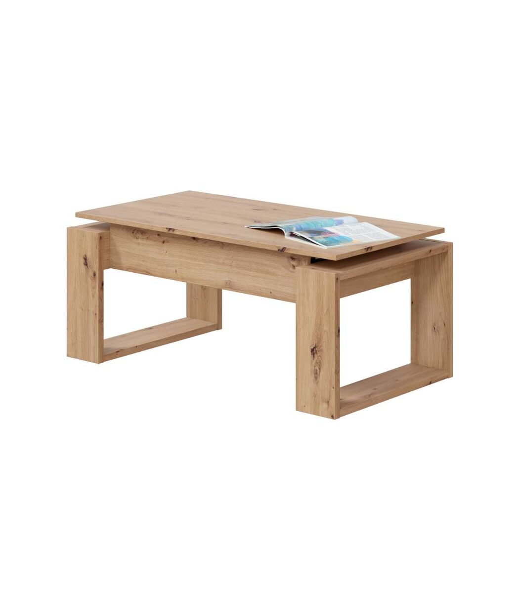 Mesa centro elevable con almacenamiento práctico y moderno 105x70