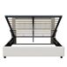 Cama terciopelo LED, somier hidráulico lamas y almacenaje Cama terciopelo LED, somier hidráulico lamas y almacenaje Blanco/ Beige