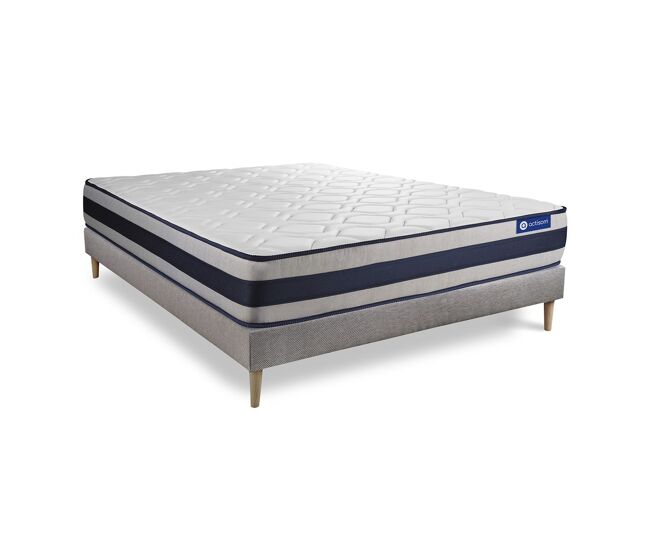 Pack colchón actiflex ergo 180x200cm + somier, muelles ensacados y espuma viscoelástica, 3 zonas de confort