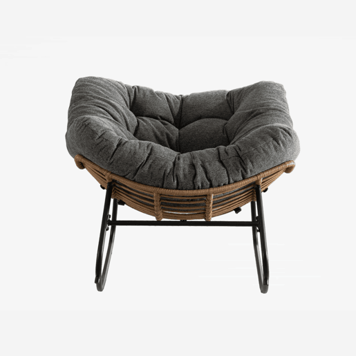 Cadeira de balanço - Cadeira de apoio estofada em chenille, design moderno para o quarto das crianças, sala de estar, quarto e apartamento - Cinza Cadeira de balanço - Cadeira de apoio estofada em chenille, design moderno para o quarto das crianças, sala de estar, quarto e apartamento - Cinza
