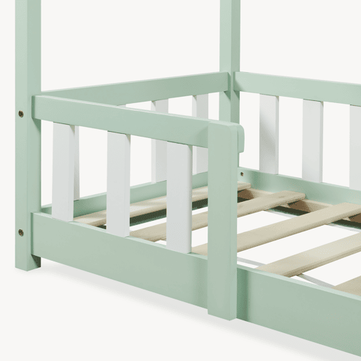 Cama de criança Treviolo em forma de casa pinho 70x140 cm - Verde menta en.casa Cama de criança Treviolo em forma de casa pinho 70x140 cm - Verde menta en.casa