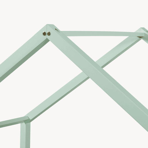 Cama de criança Treviolo em forma de casa pinho 70x140 cm - Verde menta en.casa Cama de criança Treviolo em forma de casa pinho 70x140 cm - Verde menta en.casa