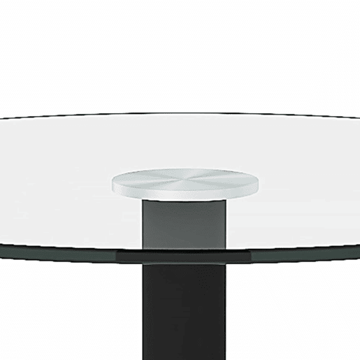 Mesa de bar redonda de 89 cm - Moderna, minimalista, vidro temperado - Preto, transparente Mesa de bar redonda de 89 cm - Moderna, minimalista, vidro temperado - Preto, transparente