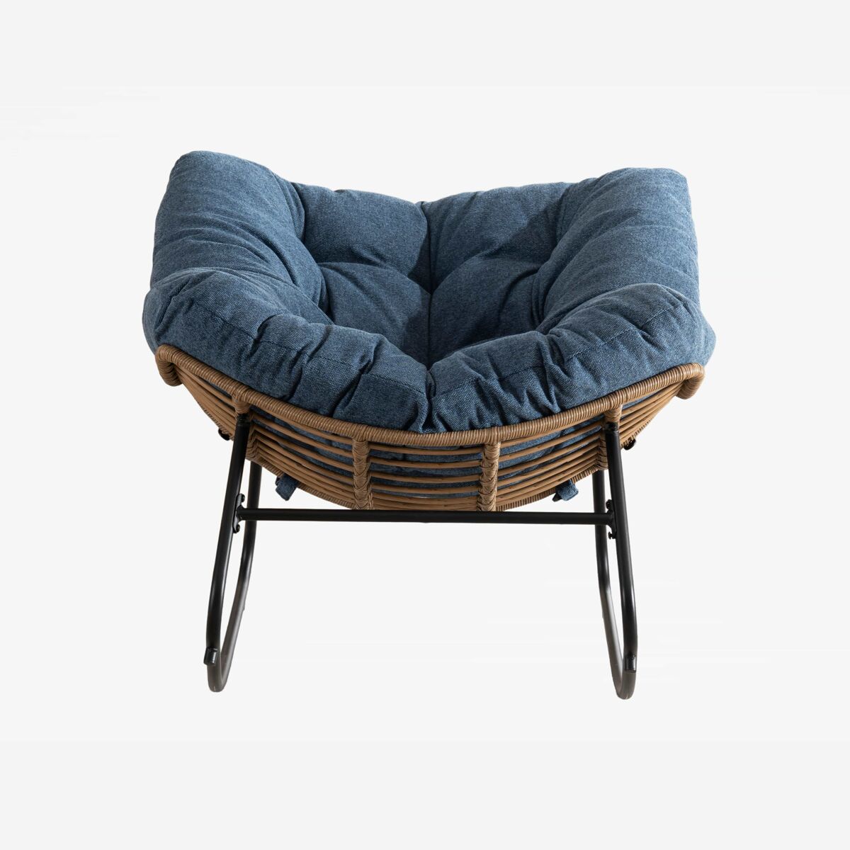 Sillón mecedora - diseño moderno de chenilla, sillón de acento para habitación infantil, salón, dormitorio y apartamento - azul