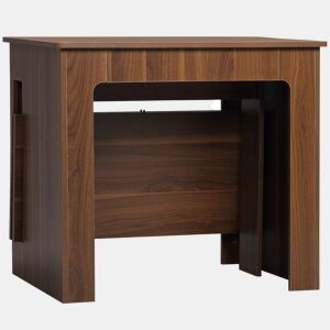 Mesa de jantar extensível para 4 a 6 pessoas, mesa lateral multifuncional para escritório ou cozinha, 180 x 85 x 75 cm, marrom