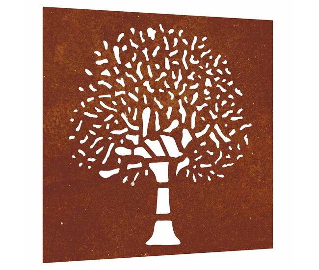 Vidaxl adorno de pared de jardín diseño árbol