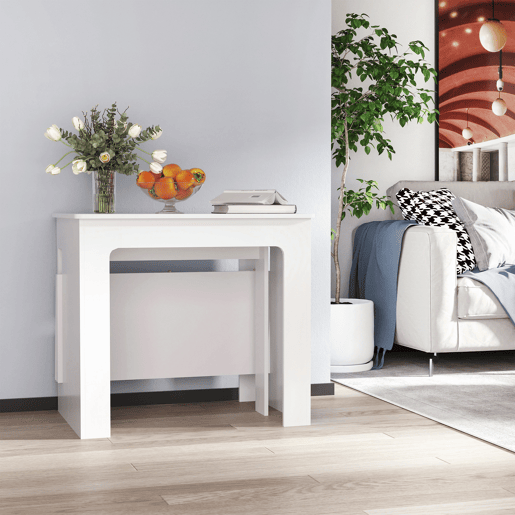 Mesa de jantar extensível para 4 a 6 pessoas, mesa lateral multifuncional para escritório ou cozinha, 180 x 85 x 75 cm, branca Mesa de jantar extensível para 4 a 6 pessoas, mesa lateral multifuncional para escritório ou cozinha, 180 x 85 x 75 cm, branca