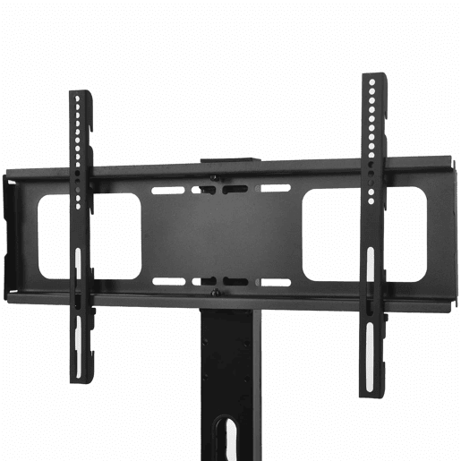 Móvel para TV 125 x 116 x 42 cm - Suporte para TV ajustável, vidro preto, giratório, montagem na parede - Castanho