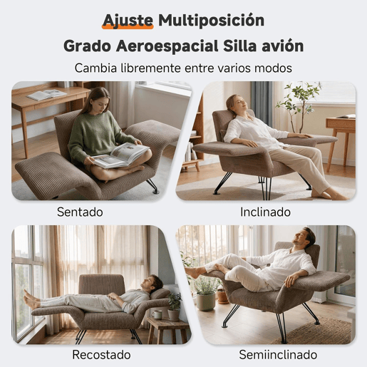 Poltrona de sala estilo moderno com estrutura de madeira maciça, assento amplo acolchoado e suporte lombar flexível. Dimensões 75.5 x 64 x 74 cm. Ideal para sala, quarto ou escritório.