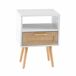 Mesitas de noche 40 Mesitas de noche 40 Natural/ Blanco