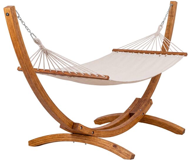 Hamaca herriman madera crema 118x318x122 cm