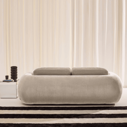 Sofá em tecido chenille, 3 lugares, Cloud, Bege, 230x102x81 cm Sofá em tecido chenille, 3 lugares, Cloud, Bege, 230x102x81 cm