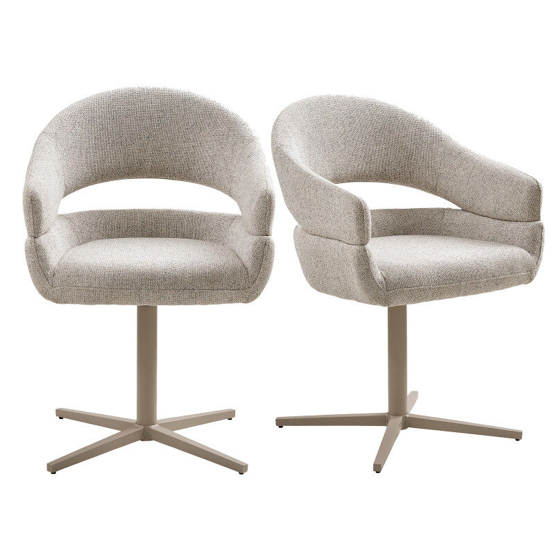 HUGS-Silla de comedor giratoria en tela