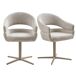 HUGS-Silla de comedor giratoria en tela HUGS-Silla de comedor giratoria en tela Beige