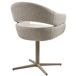 HUGS-Silla de comedor giratoria en tela HUGS-Silla de comedor giratoria en tela Beige