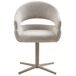 HUGS-Silla de comedor giratoria en tela HUGS-Silla de comedor giratoria en tela Beige