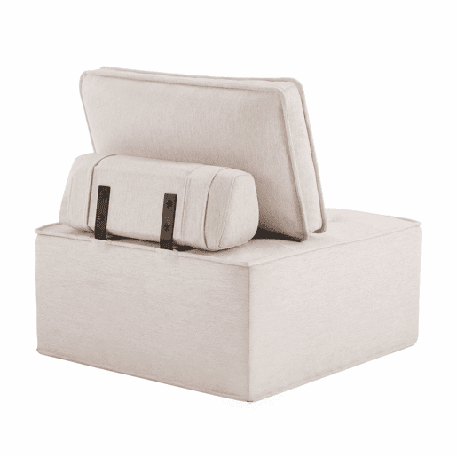 Sofá relax individual de 1 lugar - Poltrona estofada para quarto, sala de estar ou quarto de criança - Bege Sofá relax individual de 1 lugar - Poltrona estofada para quarto, sala de estar ou quarto de criança - Bege