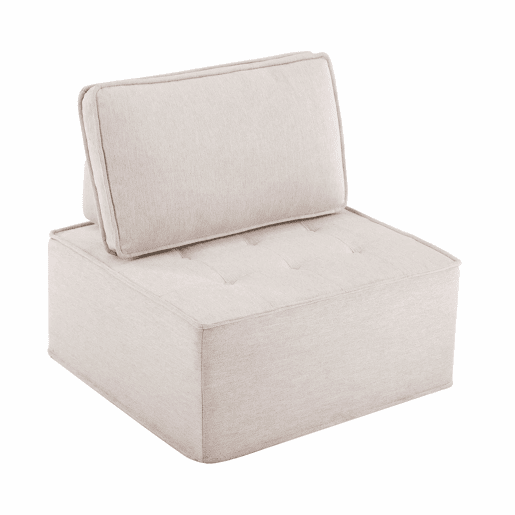Sofá relax individual de 1 lugar - Poltrona estofada para quarto, sala de estar ou quarto de criança - Bege Sofá relax individual de 1 lugar - Poltrona estofada para quarto, sala de estar ou quarto de criança - Bege