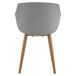 ANDREA-Silla escandinava con pie de metal efecto madera ANDREA-Silla escandinava con pie de metal efecto madera Gris