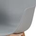 ANDREA-Silla escandinava con pie de metal efecto madera ANDREA-Silla escandinava con pie de metal efecto madera Gris