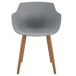 ANDREA-Silla escandinava con pie de metal efecto madera ANDREA-Silla escandinava con pie de metal efecto madera Gris