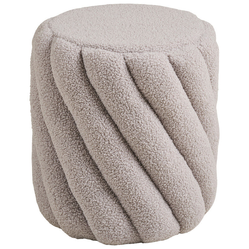 Puf de tela gris ø38 cm