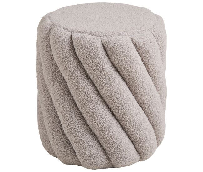 Puf de tela gris ø38 cm