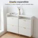 Armario para zapatos con almacenamiento multicapa 60 Armario para zapatos con almacenamiento multicapa 60 Blanco Brillo